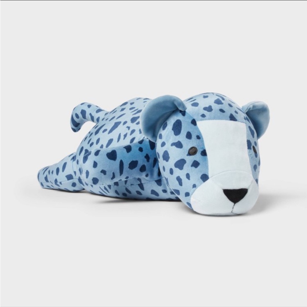 Cheetah Weighted Plush Kids’ Throw Pillow Blue - Pillowfort